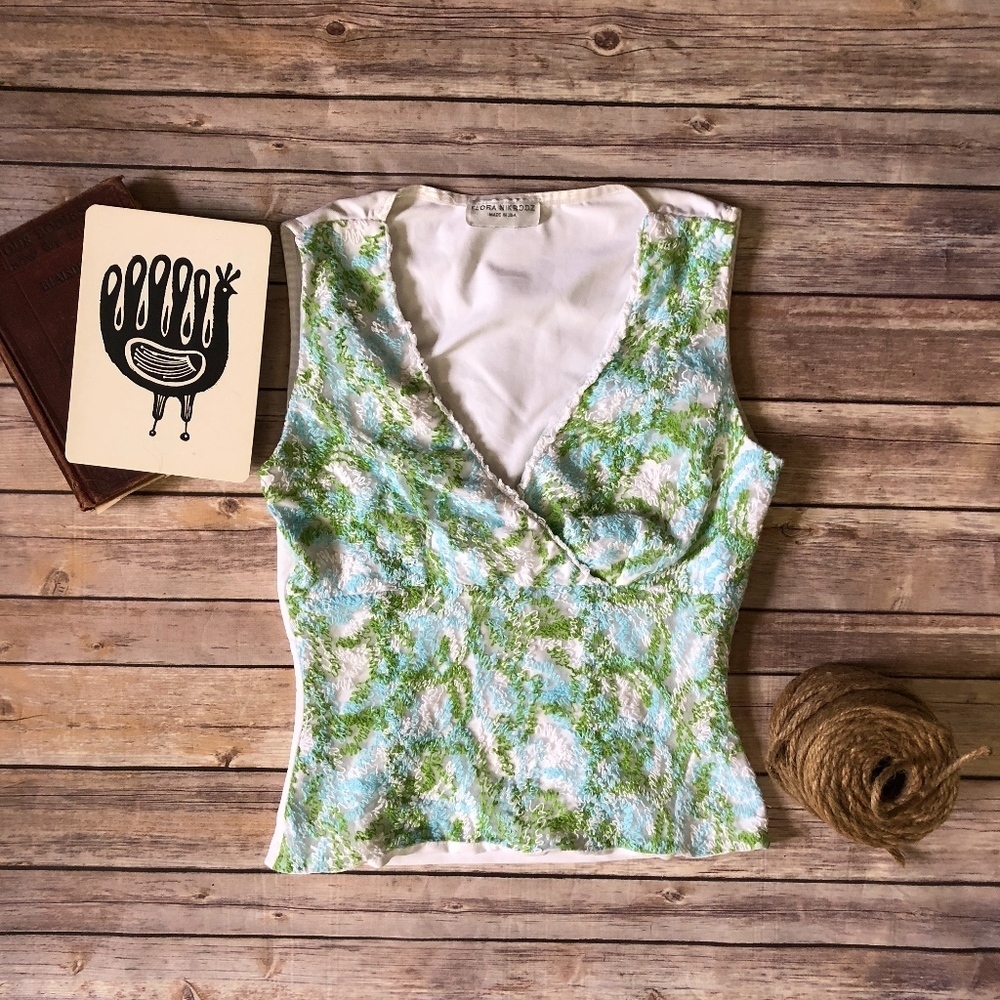 Flora Nikrooz Sleeveless Floral Top S